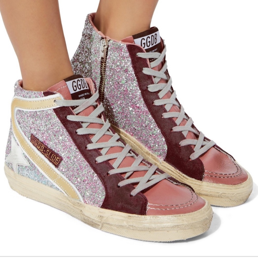 🛍SOLD🛍 Golden Goose Slide Hi Tops sz 36